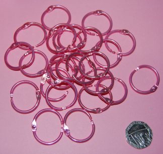 Pack of 100 - SHINY PINK - 19mm Split Hinge Ringbinders
