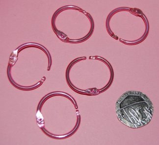 Pack of 5 - SHINY PINK - 19mm Split Hinge Ringbinders