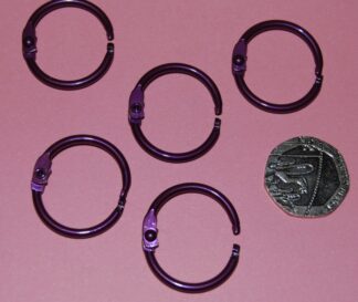 Pack of 5 - PURPLE - 19mm Split Hinge Ringbinders