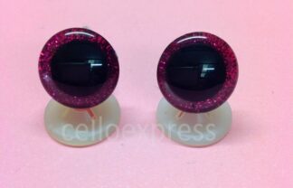 3D Hot Pink Glitter Eyes