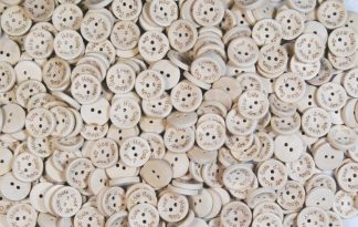 Printed Natural Wooden Buttons with Patterns or Quotes (How Cute are You? - 15mm)