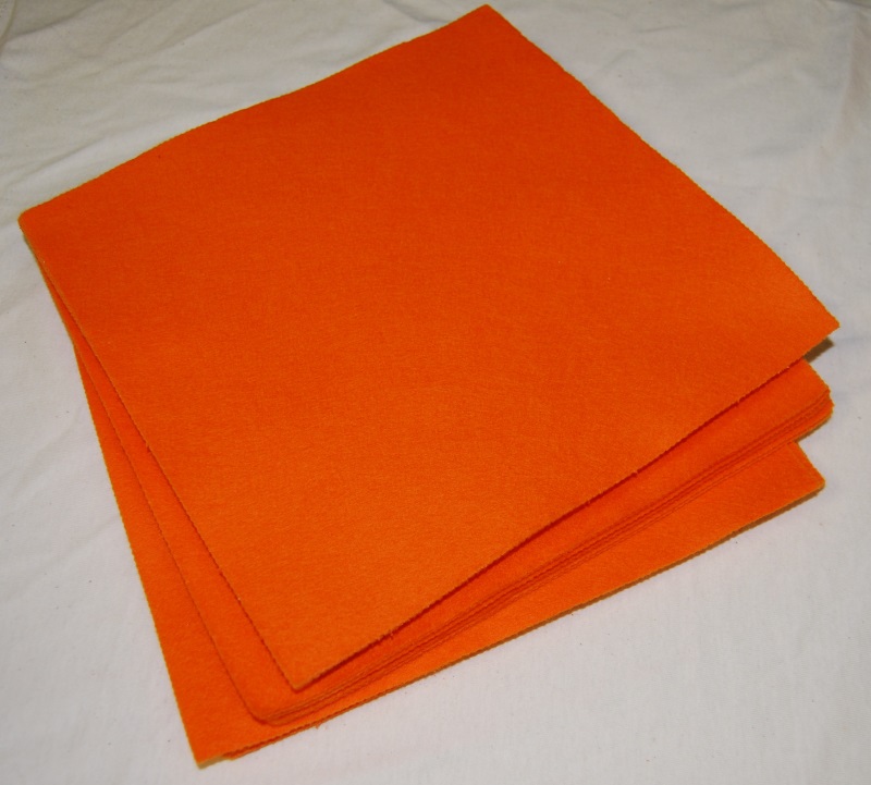 5 Sheets - Jaffa - Self Adhesive - Craft Felt 9" Square