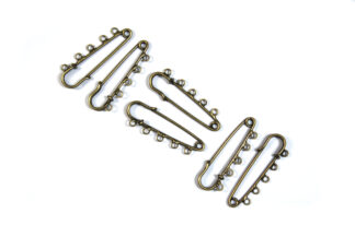 50mm AntiqueBronzeKiltPinsWRings