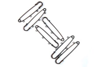 Red Copper Kilt Pin - With Rings