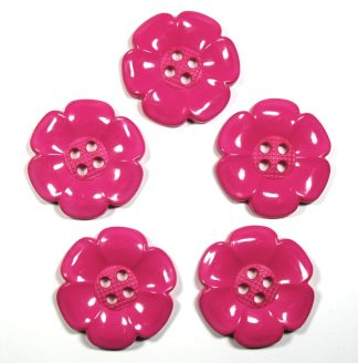 63mm Cerise Large Flower Buttons - Sewing Clown Decoration