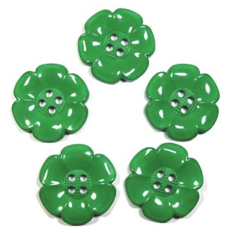 63mm Green Large Flower Buttons - Sewing Clown Decoration