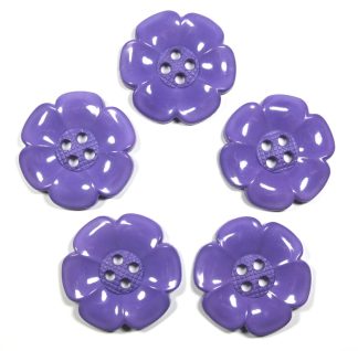 63mm Lavender Large Flower Buttons - Sewing Clown Decoration