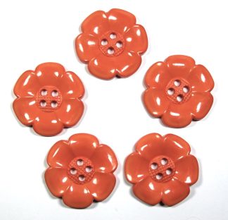 63mm Orange Large Flower Buttons - Sewing Clown Decoration