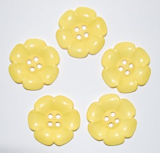 63mm Yellow Large Flower Buttons - Sewing Clown Decoration