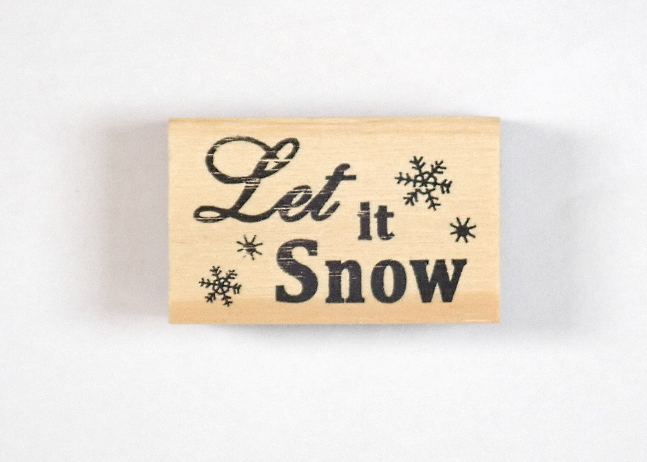 Let It Snow Rubber Stamp - Wooden Ink Stampers