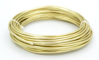 Pack of 1 - Light Gold 3mm x 10m Aluminium Wire