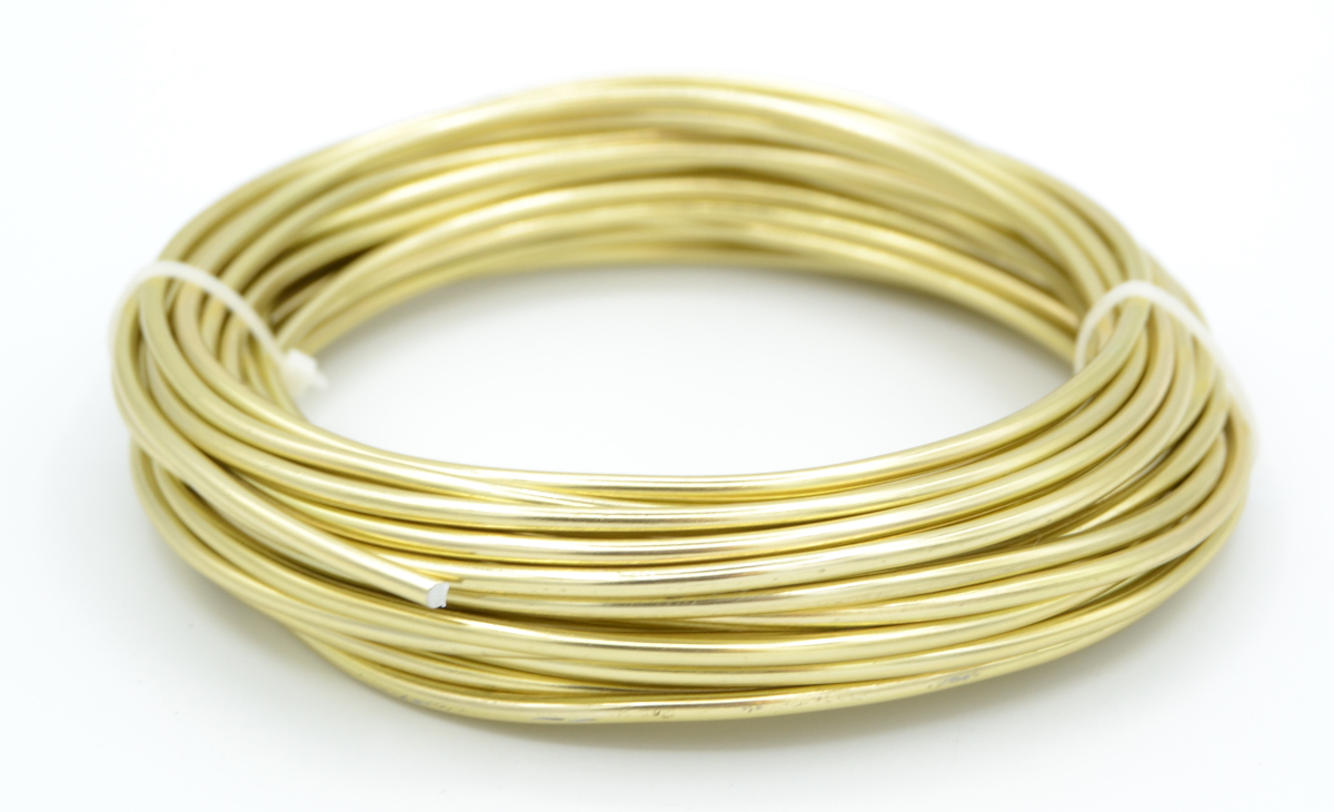 Pack of 1 - Light Gold 3mm x 10m Aluminium Wire