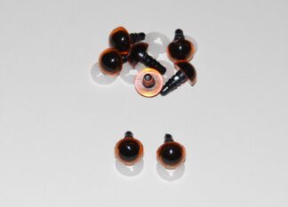 9mm Light Amber Transparent Eyes