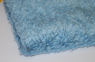 Curly Animal Fur Light Blue - High Quality Fake Fur - 15mm Pile