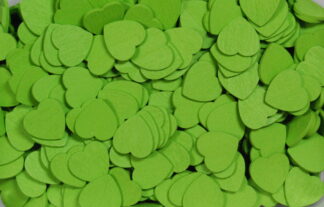 18mm Light Green Wood Loveheart