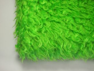 Curly Animal Fur Lime Green - High Quality Fake Fur - 15mm Pile