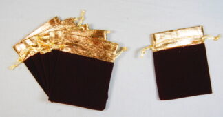 Mauve with Golden Top Velvet Bag