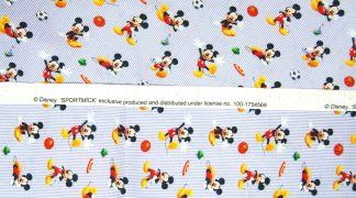 1/2m -50cm x 140cm - Mickey Mouse Sports - Official Fabric - Various Designs