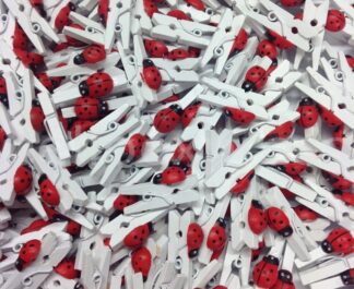 25mm Ladybird White Pegs