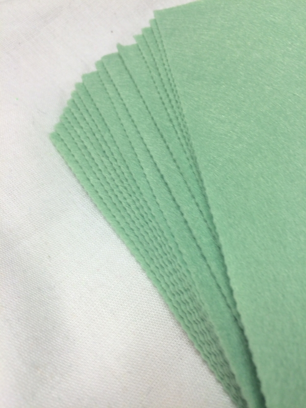 5 Sheets - Mint - Self Adhesive - Craft Felt 9" Squares