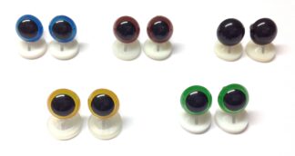 Pack of 10 - 12mm Mix 2 - Plastic Back Eyes