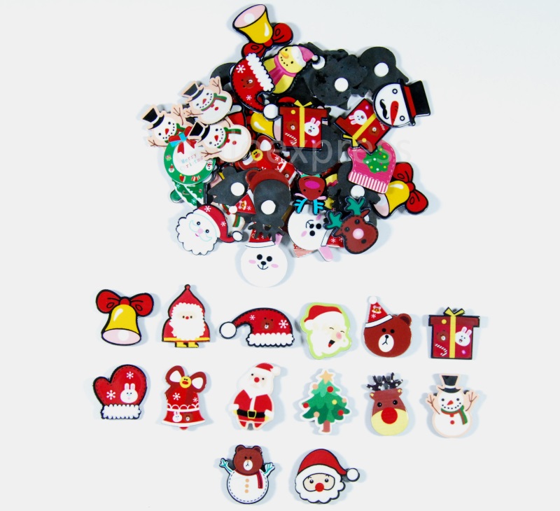 25-30mm Christmas Mixed (Self Adhesive) - Craft Embellishments