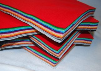 20 Sheets - Mixed Colour - 9" Square Craft Felt Fabric Material