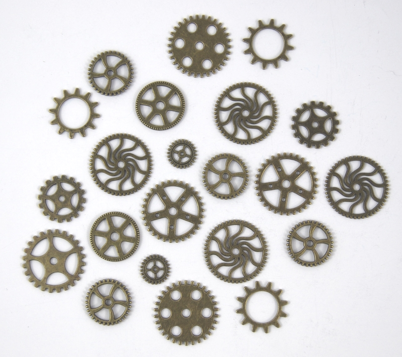 Pack of 25 - Mixed Pack 6 Steampunk Cogs