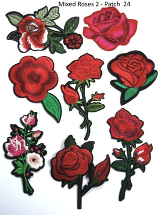 Mixed Roses 2 Set of 8 (Patch 24) - Sew/Iron On Embroidered Patches
