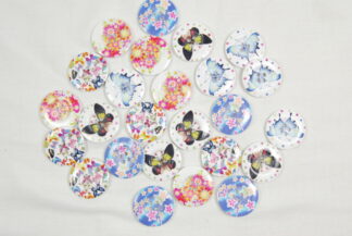 30mm Wooden Printed Buttons