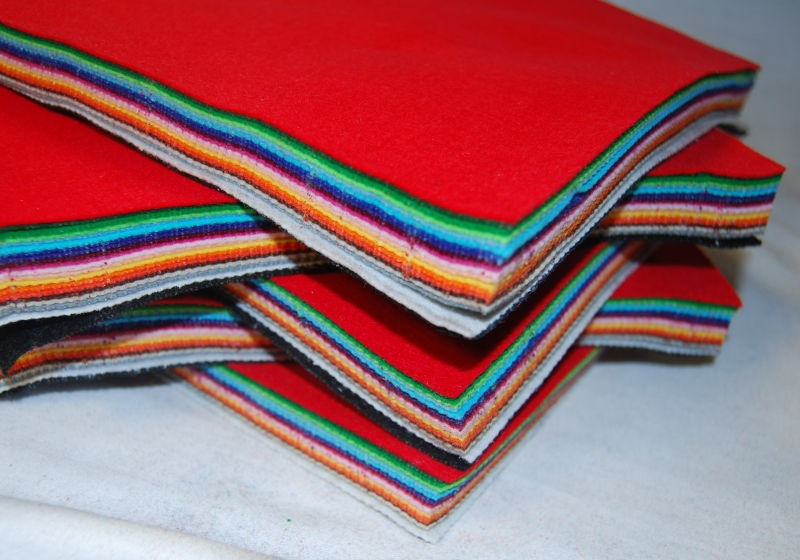 20 Sheets - Mixed - 6" Square Craft Felt Fabric Material