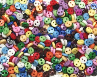 Mixed Colours Mini Doll Buttons celloexpress