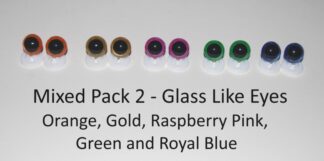 8mm Mixed Pack 2 Glass Like Eyes