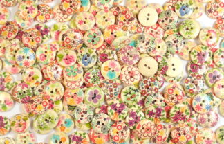 Natural Wooden Buttons - 15mm Natural Buttons 1