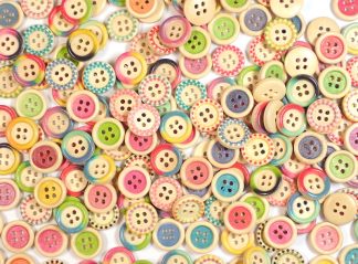 Natural Wooden Buttons - 15mm Natural Buttons 2