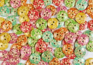 Natural Wooden Buttons - 15mm Natural Buttons 5