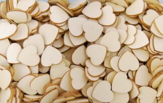18mm Natural Wooden Lovehearts