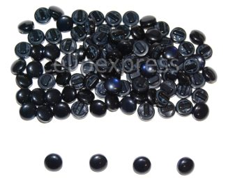 Navy Blue Mushroom Buttons - 10mm