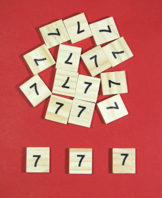 Number '7' Scrabble Wooden Tiles