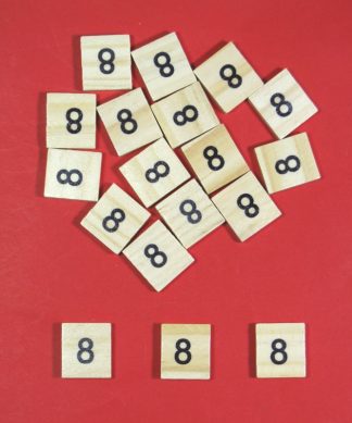 Number '8' Scrabble Wooden Tiles