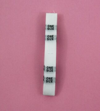 White 'One Size' Size Clothes Label