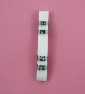 'One Size' White Size Label