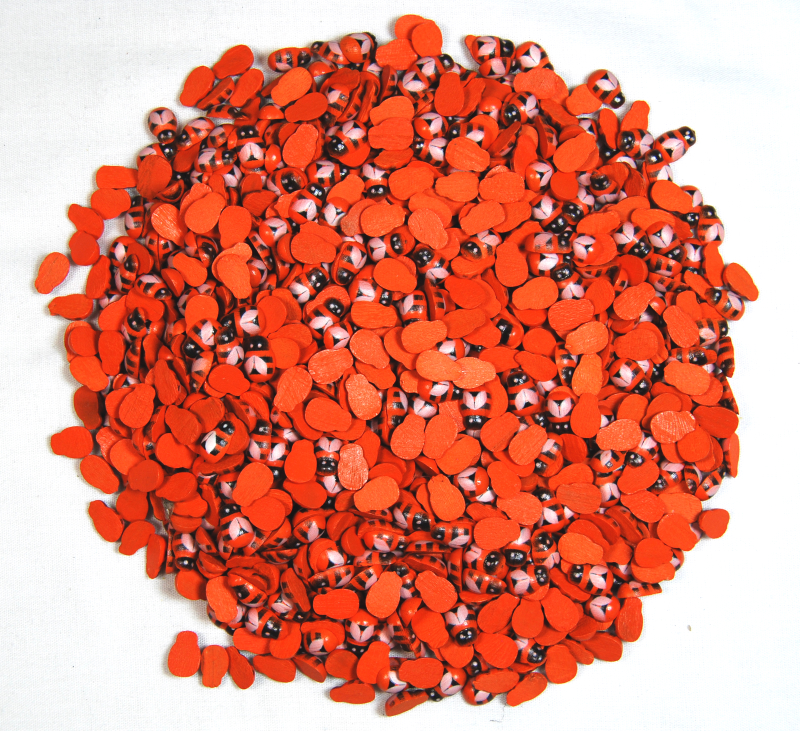 Pack of 50 - 9x12mm Orange No Adhesive Bees - For Scrapbooking/Card Making