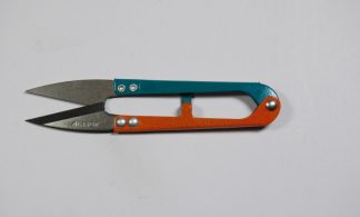 Sewing Thread Cutters Scissors Embroidery Snips - Orange/ Dark Green - Metal Handles