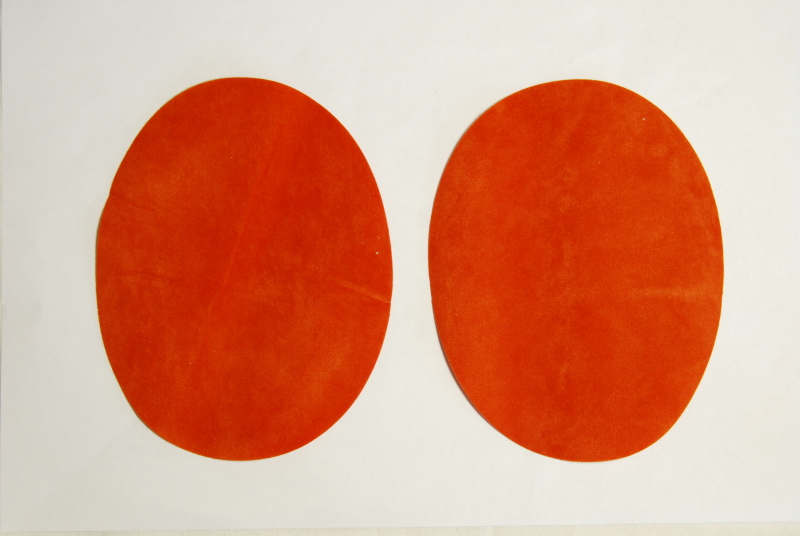 Pack of 5 Pairs - Orange Iron On Elbow Patches - 140mm x 110mm