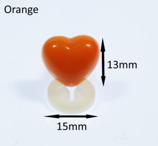 Orange 15mm x 13mm Heart Noses