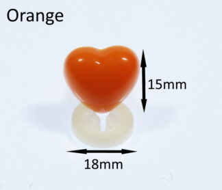 Orange 18mm x 15mm Heart Noses