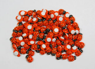 9x12mm Orange Ladybirds