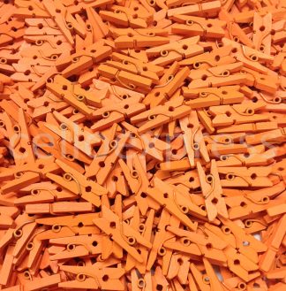 25mm Orange Mini Wooden Pegs