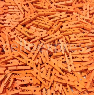 25mm Orange - Mini Wooden Craft Pegs